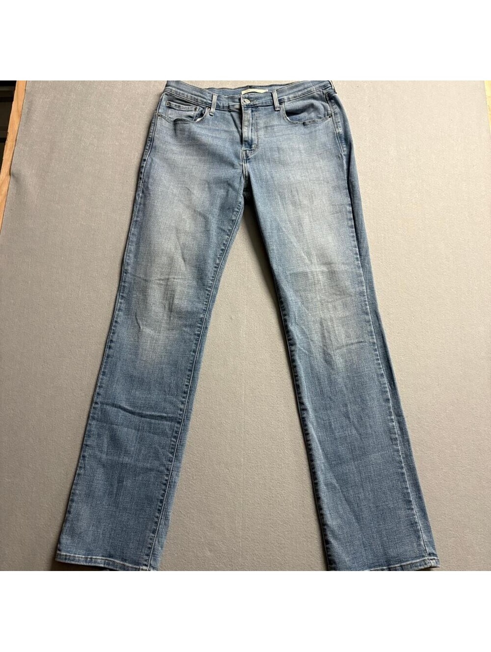 Levis 505 Straight Leg Jeans Womens 14L W32 L34 Light Wash Denim Blue
